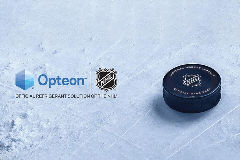 NHL puck on ice